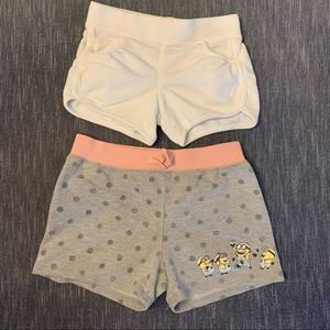 Pair of girl’s size 4 shorts Minions and White